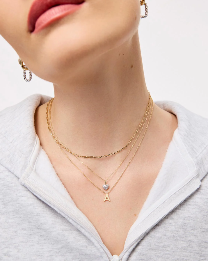 ANA LUISA GOLD HEART NECKLACE-ELLERY