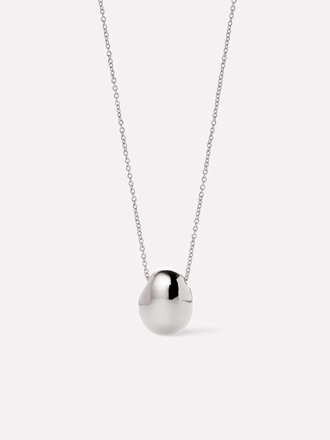 ANA LUISA SILVER PENDANT NECKLACE- PEBBLE MINI SILVER
