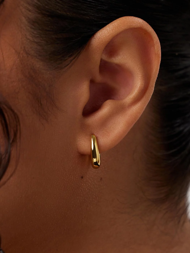 ANA LUISA AMAYA GOLD HUGGIE EARRINGS