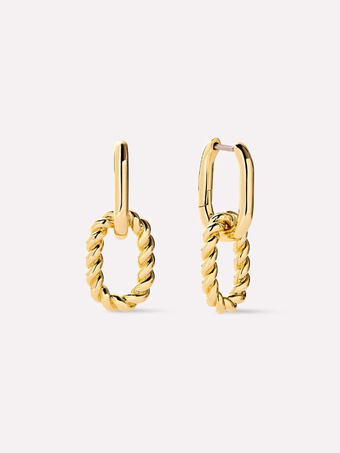 ANA LUISA DOBLE DROP GOLD EARRINGS-ASH MINI