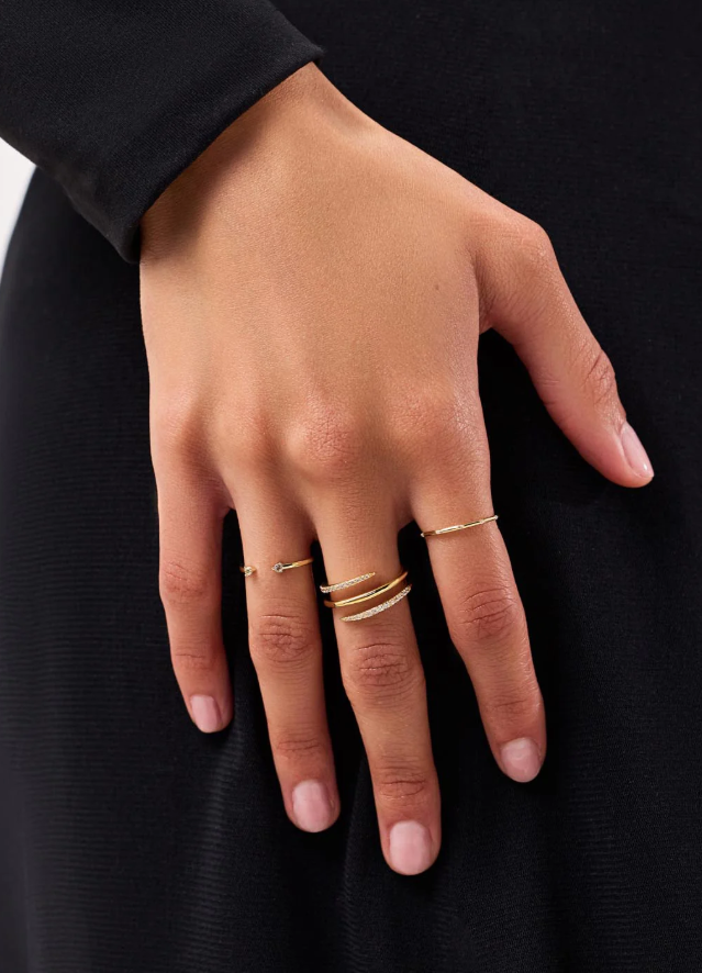ANA LUISA OREN TRIPLE GOLD RING SIZE 8