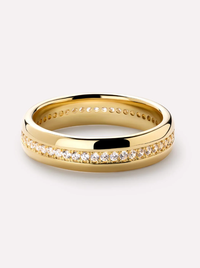 ANA LUISA GOLD BAND RING- THATCHER SIZE 6