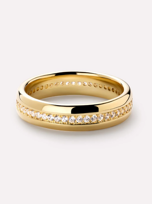 ANA LUISA GOLD BAND RING- THATCHER SIZE 6