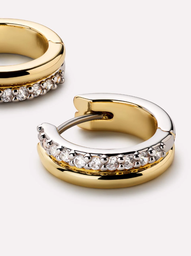 ANA LUISA HUGGIE EARRINGS-ASHER PAVE