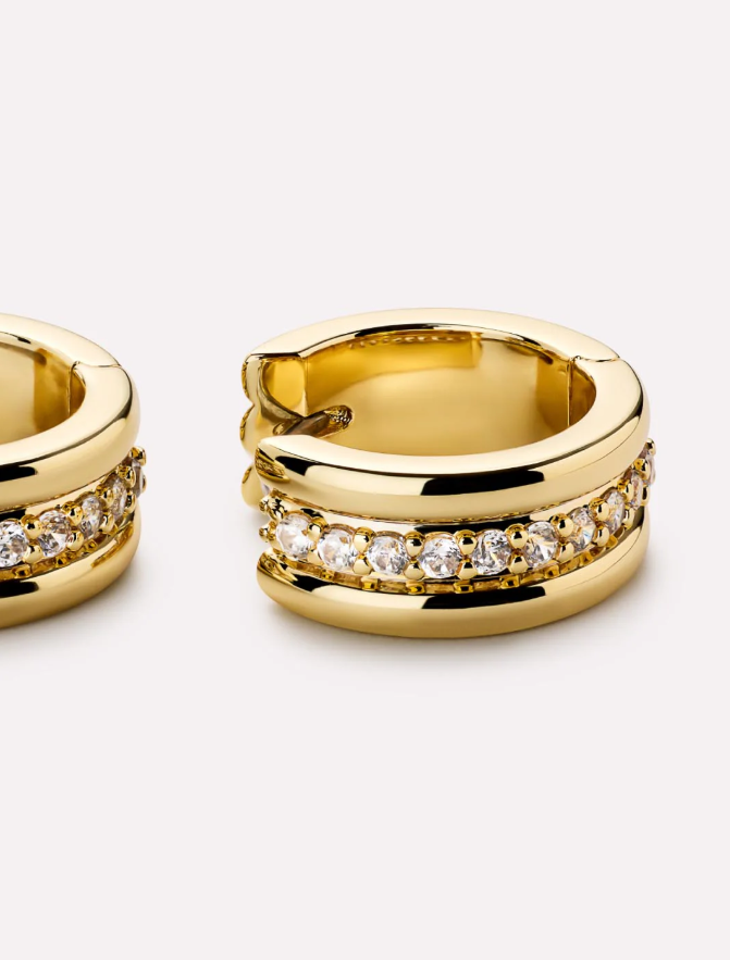 ANA LUISA HUGGIE EARRINGS-SHER TRIPLE