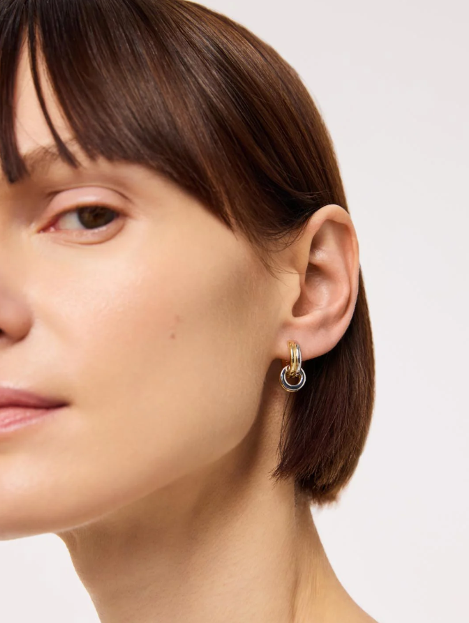ANA LUISA HUGGIE EARRINGS-ASHER DROP