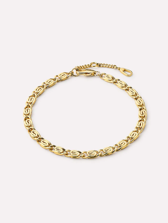 ANA LUISA GOLD CHAIN BRACELET-NAVY BRACELET