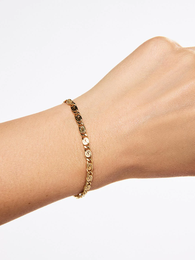 ANA LUISA GOLD CHAIN BRACELET-NAVY BRACELET