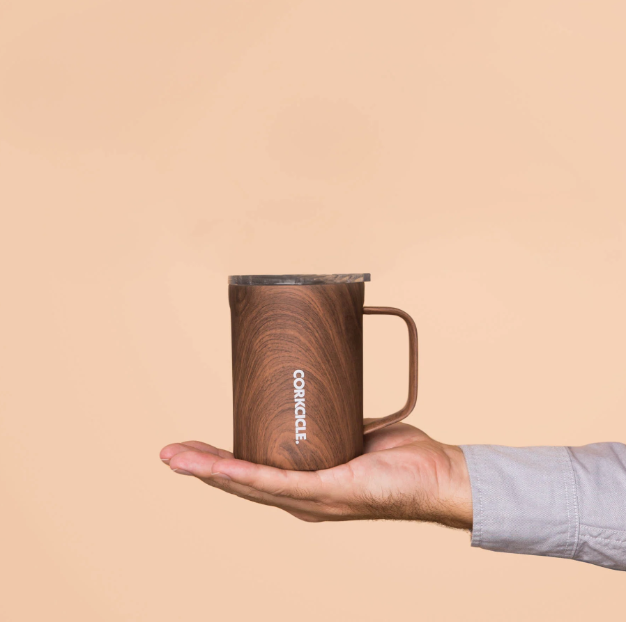 MUG WALNUT WOOD 16 OZ