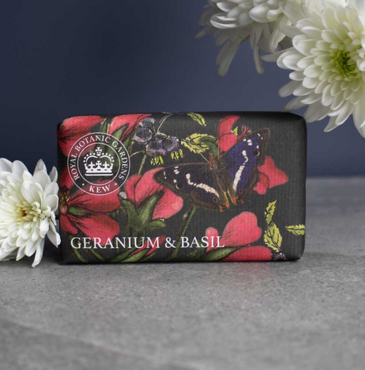 KEW GARDENS GERANIUM & BASIL SOAP BAR