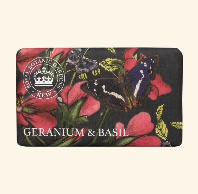 KEW GARDENS GERANIUM & BASIL SOAP BAR