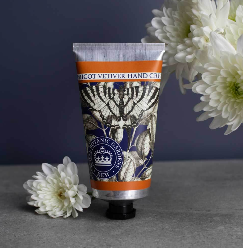 KEW GARDENS HAND CREAM APRICOT VELTIVER