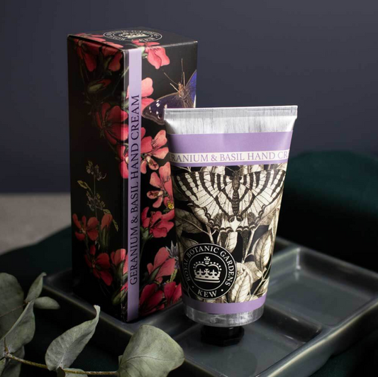KEW GARDENS HAND CREAM GERANIUM & BASIL