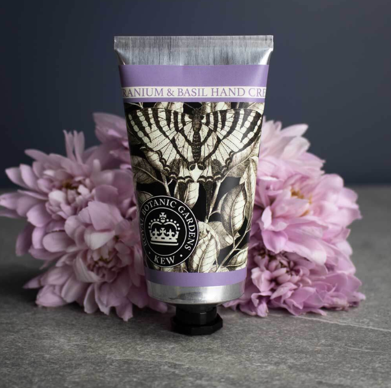 KEW GARDENS HAND CREAM GERANIUM & BASIL