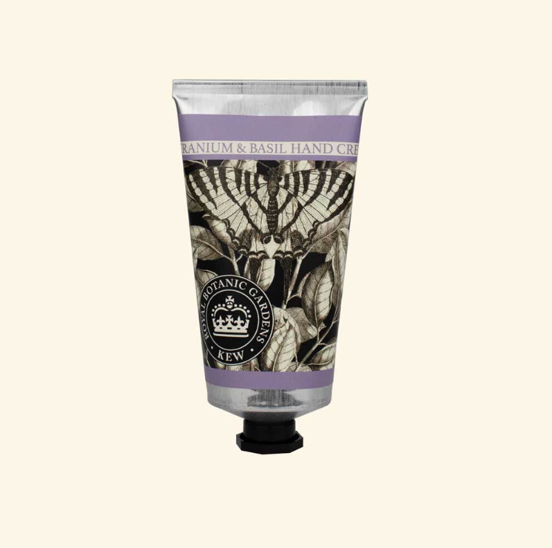 KEW GARDENS HAND CREAM GERANIUM & BASIL