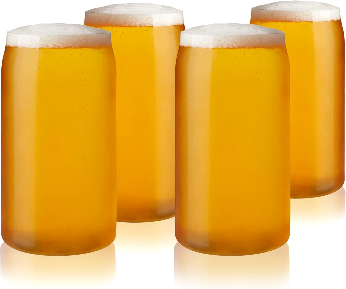 BEER CAN PINT GLASSES SET OF 4  BY TRUE