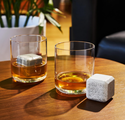 GLACIER ROCKS LARGE SOAPSTONE CUBES SET OF 2