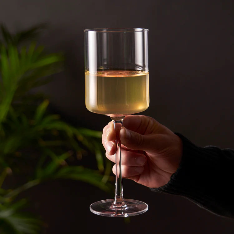 LAUREL CRYSTAL WHITE WINE GLASSES SET OF 2