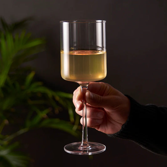 LAUREL CRYSTAL WHITE WINE GLASSES SET OF 2