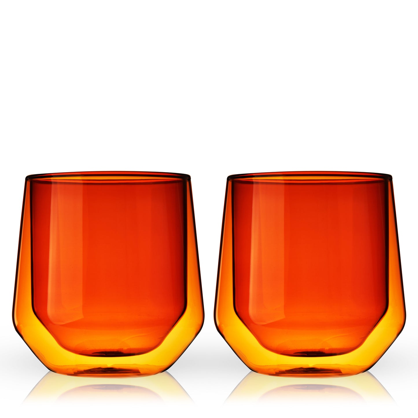 DOUBLE WALLED AURORA TUMBLERS IN AMBER (2)