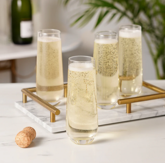 STEMLESS CHAMPAGNE FLUTE BY TRUE SET 4