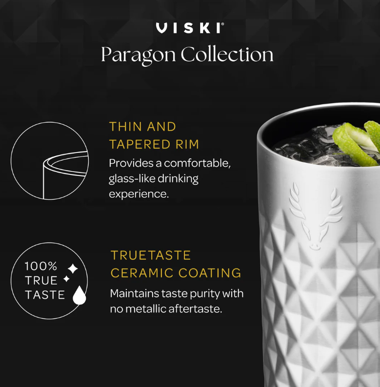 PARAGON STAINLESS STEEL HIGHBALL TUMBLER IN PLATINUM