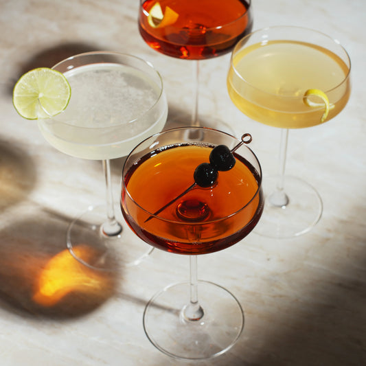 RESERVE JULIEN CRYSTAL COUPE GLASSES SET OF 4