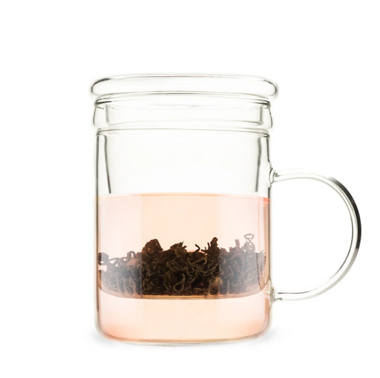 BLAKE GLASS GOLD INFUSER MUG