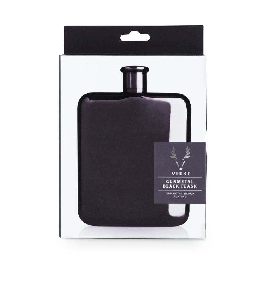 WARREN 6OZ GUNMETAL FLASK BY VISKI