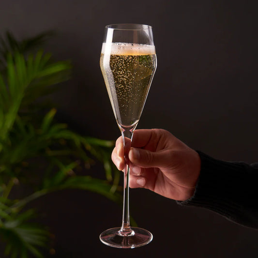 RAYE ANGLED CRYSTAL PROSECCO GLASSES SET OF 2