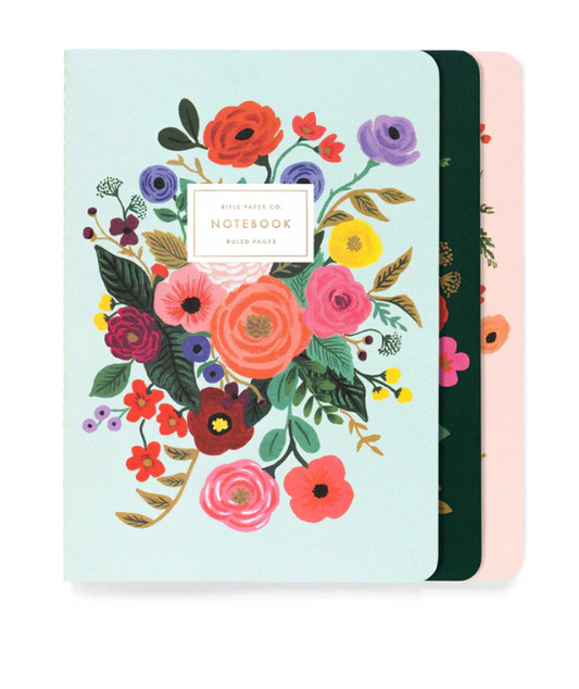 SET OF 3 GARDEN PARTY  NOTEBOOKS