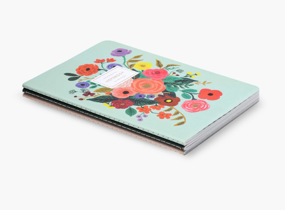 SET OF 3 GARDEN PARTY  NOTEBOOKS