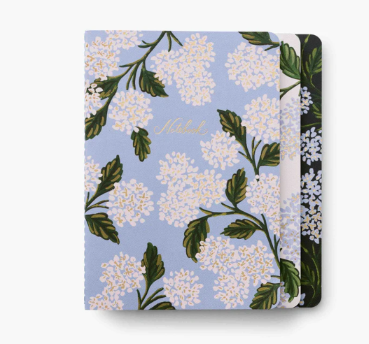 SET OF 3 HYDRANGEA  NOTEBOOKS