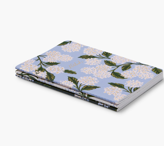 SET OF 3 HYDRANGEA  NOTEBOOKS