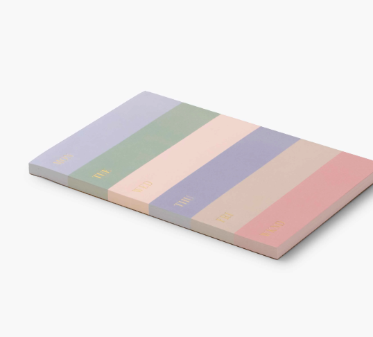 MUTE COLOR BLOCK WEEKLY MEMO NOTEPAD