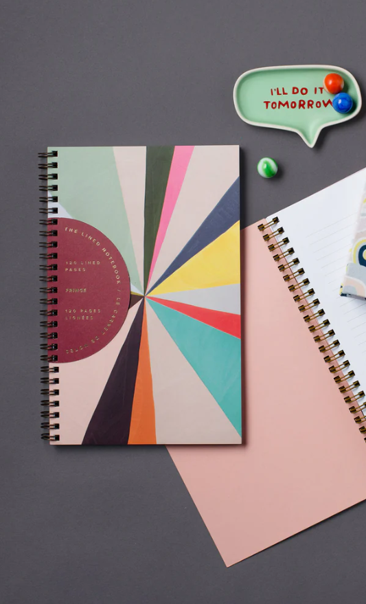 COLOR WHEEL SLIM PAPERBACK SPIRAL JOURNAL