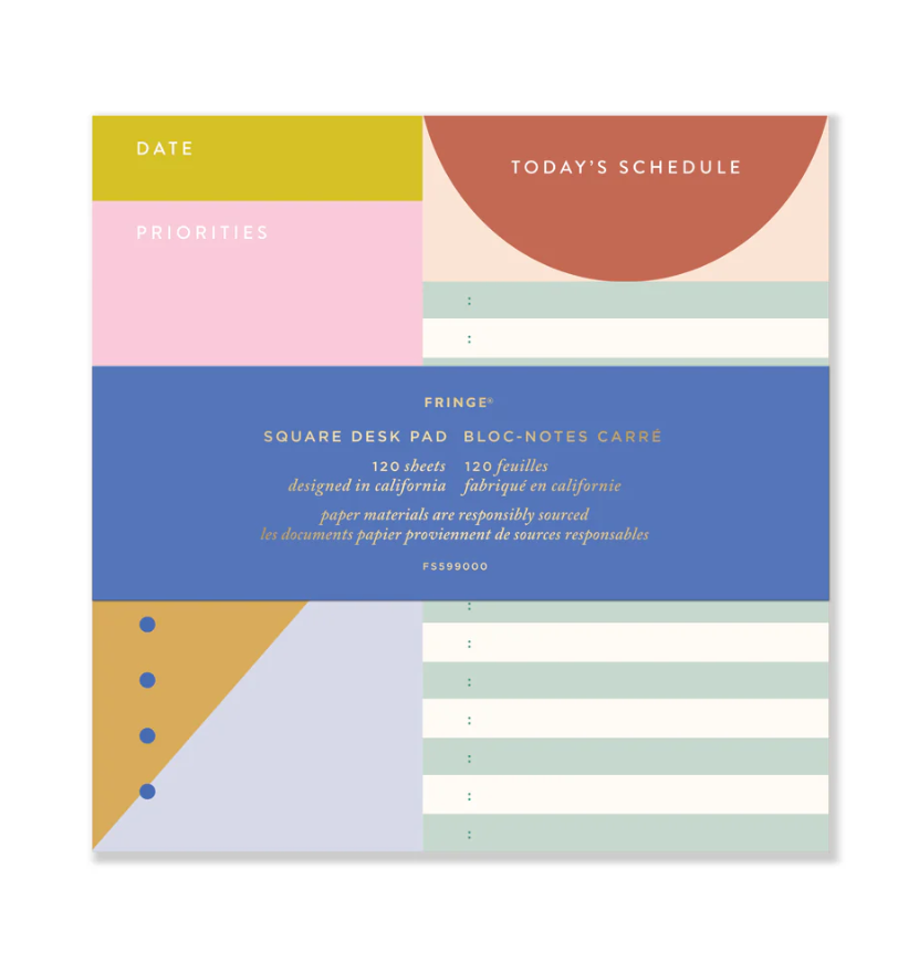 COLOR BLOCK SCUARE DESK PAD
