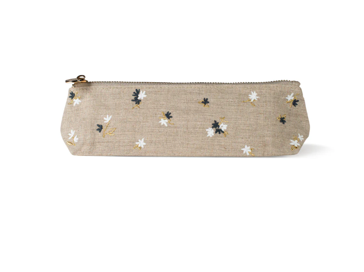 DITSY FLAT BOTTOM PENCIL POUCH