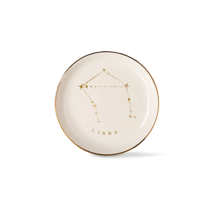 STARRY LIBRA ZODIAC PEDESTAL DISH
