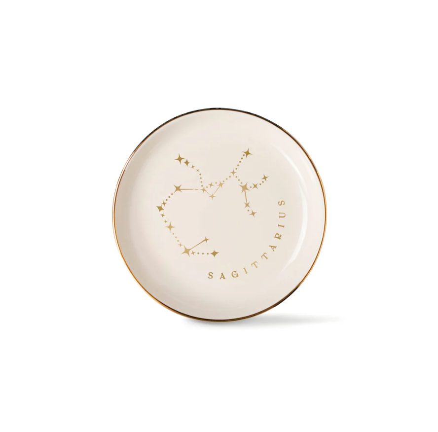 STARRY SAGITARIUS ZODIAC PEDESTAL DISH
