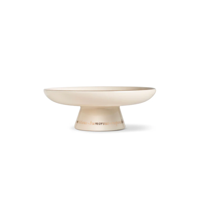STARRY CAPRICORN ZODIAC PEDESTAL DISH