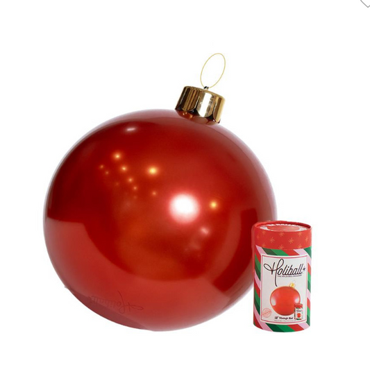 HOLIBALL MEDIUM 18" VINTAGE RED INFLATABLE ORNAMENT