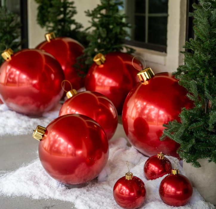 HOLIBALL MEDIUM 18" VINTAGE RED INFLATABLE ORNAMENT