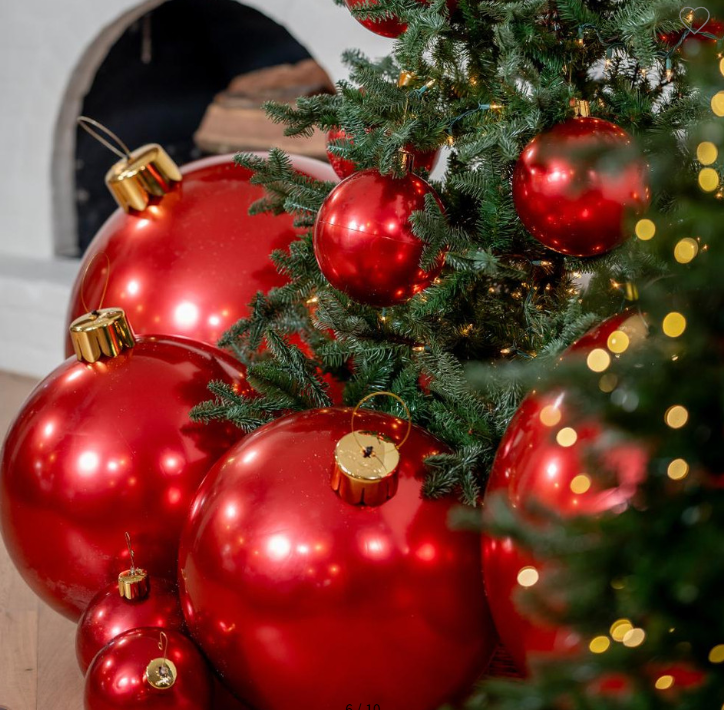 HOLIBALL MEDIUM 18" VINTAGE RED INFLATABLE ORNAMENT