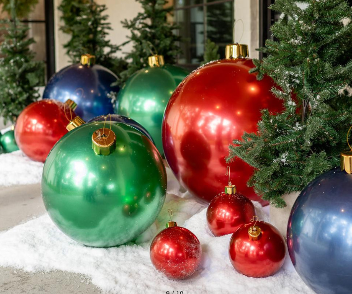 HOLIBALL MEDIUM 18" VINTAGE RED INFLATABLE ORNAMENT