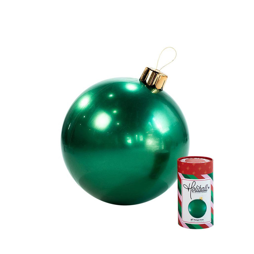 HOLIBALL MEDIUM 18" VINTAGE GREEN INFLATABLE ORNAMENT