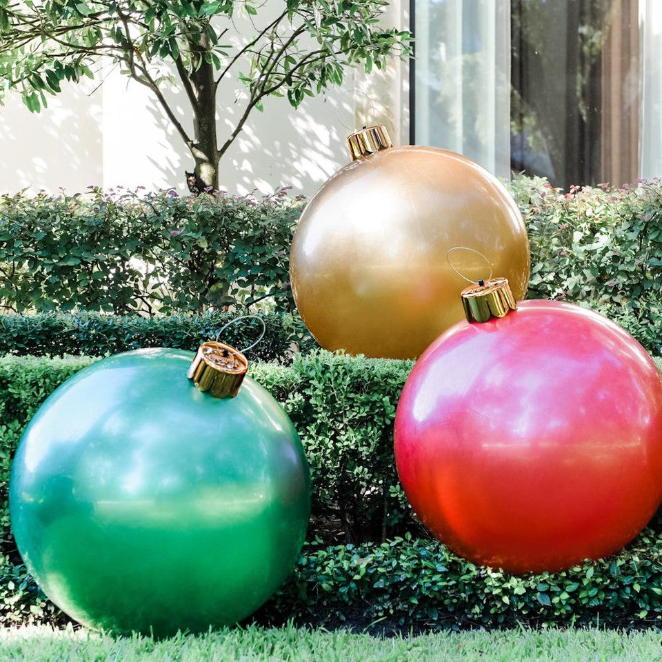 HOLIBALL MEDIUM 18" VINTAGE GREEN INFLATABLE ORNAMENT