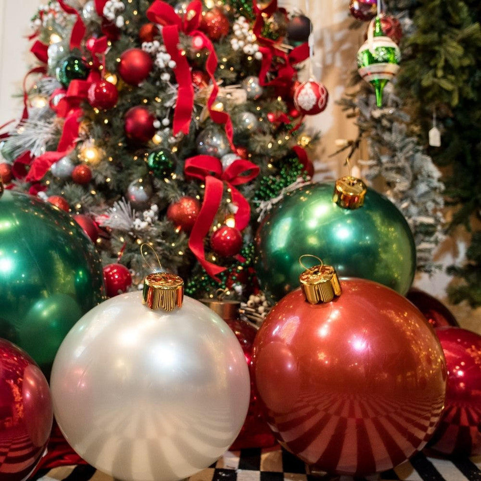 HOLIBALL MEDIUM 18" VINTAGE GREEN INFLATABLE ORNAMENT
