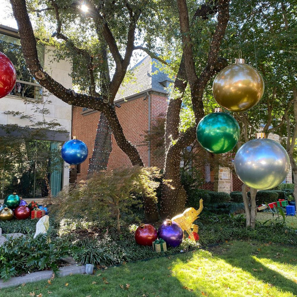 HOLIBALL MEDIUM 18" VINTAGE GREEN INFLATABLE ORNAMENT