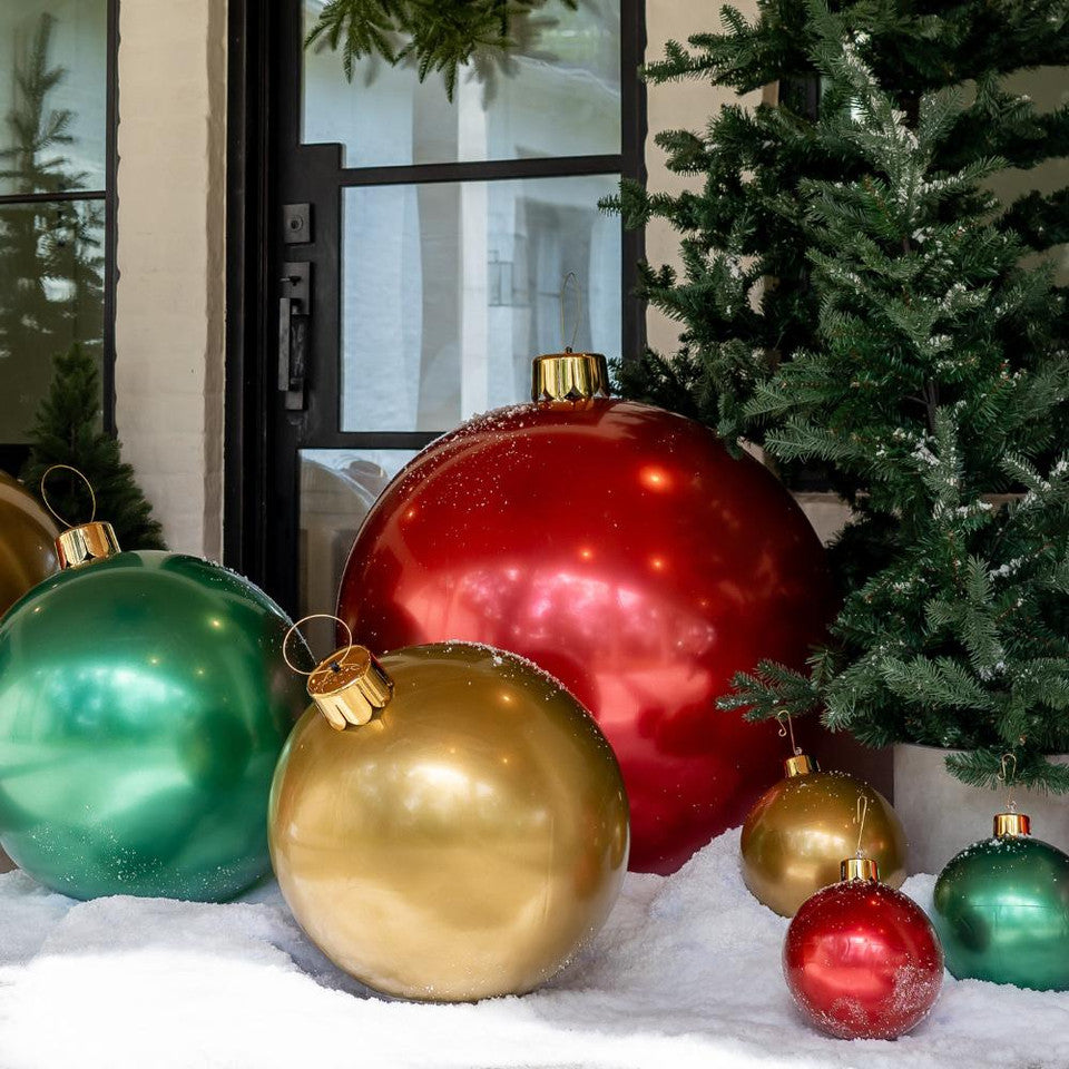 HOLIBALL MEDIUM 18" VINTAGE GOLD INFLATABLE ORNAMENT